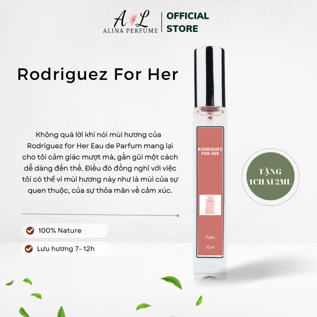 Nước Hoa Chiết Alina Perfume Rodriguez For Her Chính Hãng 10ml Tiểu thư, Quyến rũ, Kiêu kỳ