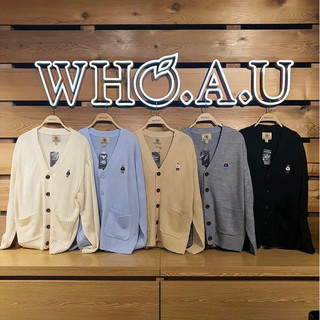 Áo len cardigan who.a.u cổ v-neck steve whckc1101u
