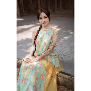 Yếm hoa nhí hoa TKCC set