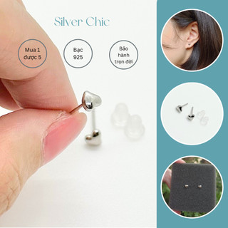  Bông tai bạc Warm Heart SILVER CHIC BT02 bạc 925