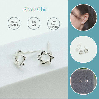  Bông tai bạc Lucky Circle SILVER CHIC BT03 bạc 925
