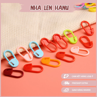 Ghim đánh dấu mũi len bằng nhựa nhiều màu sắc (gói 10 cái)