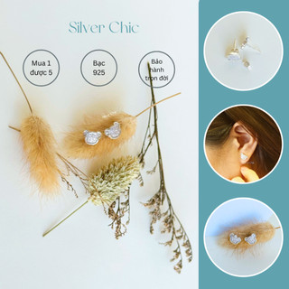  Bông tai bạc Mickey SILVER CHIC BT01 bạc 925