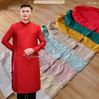Áo dài Nam cách tân truyền thống Xanh ngọc mint Chaang May sẵn vải dày dặn dự tiệc cưới lễ tết đẹp ADC146