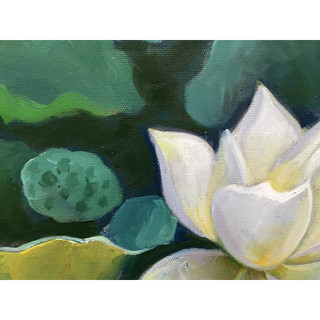 Ao Sen - Tranh Sơn Dầu Vẽ Tay 40x50cm