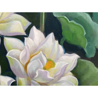 Ao Sen - Tranh Sơn Dầu Vẽ Tay 40x50cm