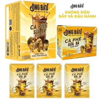 Ông bầu - cà phê sữa đá hoà tan ông bầu hộp 240gr/10 gói