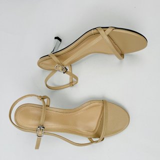 Giày Cao Gót Sandal Đi Học Mặc Áo Dài Váy Nữ Cao 7cm Thời Trang Hishoo Quai Mảnh Cao Cấp  VNXK Ulzzang S009