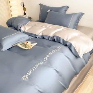 Bộ vỏ chăn ga phi lụa mix màu