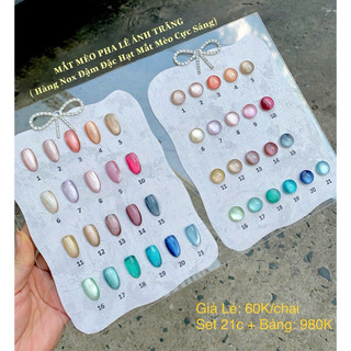 Set 21chai sơn gel nox mắt mèo ánh trăng pha lê siêu hịn