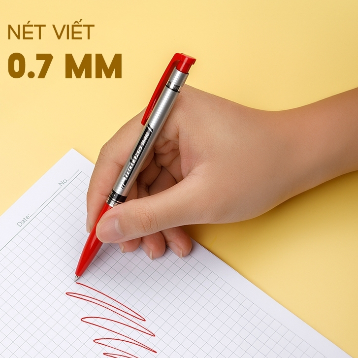 Sỉ 20 Bút bi Thiên Long FO-024 ngòi 0.7mm mực/xanh/đỏ đen hệ dầu, đạt tiêu chuẩn an toàn Châu Âu | BigBuy360 - bigbuy360.vn