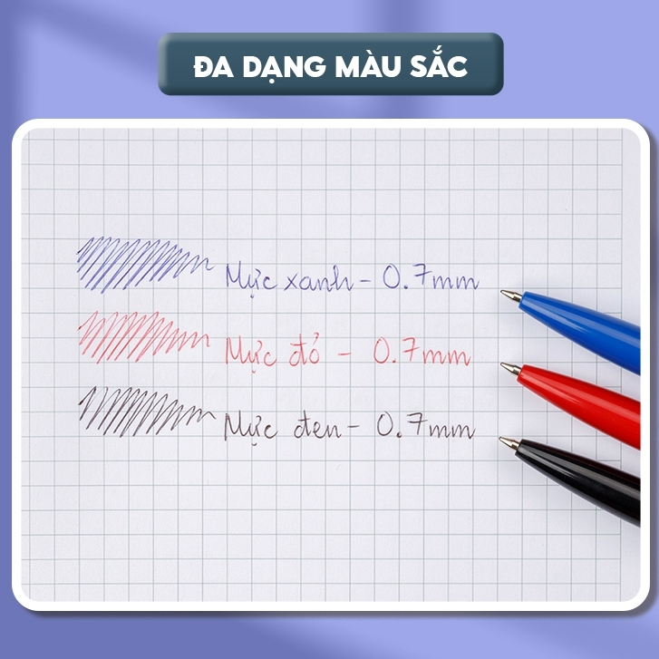 Sỉ 20 Bút bi Thiên Long FO-024 ngòi 0.7mm mực/xanh/đỏ đen hệ dầu, đạt tiêu chuẩn an toàn Châu Âu | BigBuy360 - bigbuy360.vn