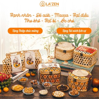 Bộ sưu tập Giỏ Quà Tặng hạt dinh dưỡng và quả sấy VỀ NGUỒN sang trọng, cao cấp La'zen