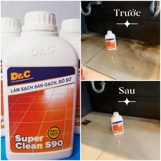 Tẩy xi măng vệ sinh sàn gạch dung dịch tẩy gạch các vết bẩn lâu ngày tẩy rêu mốc Dr.C 1000ml tẩy đa năng