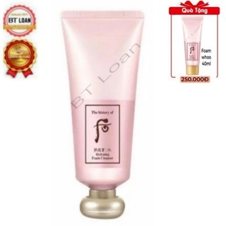 Sữa rửa mặt kiềm dầu sáng da làm sạch bụi bẩn bả nhờn whoo hồng Hydrating foam cleanser full 180ml