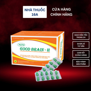 GOOD BRAIN H - CHÍNH HÃNG - HỖ TRỢ TĂNG TUẦN HOÀN MÁU NÃO, BỔ NÃO, GIÚP DỄ NGỦ, GIẢM ĐAU ĐẦU, CĂNG THẲNG (HỘP 30 VIÊN)