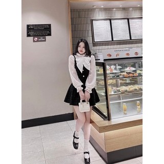 Đầm linen gân