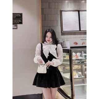 Đầm linen gân