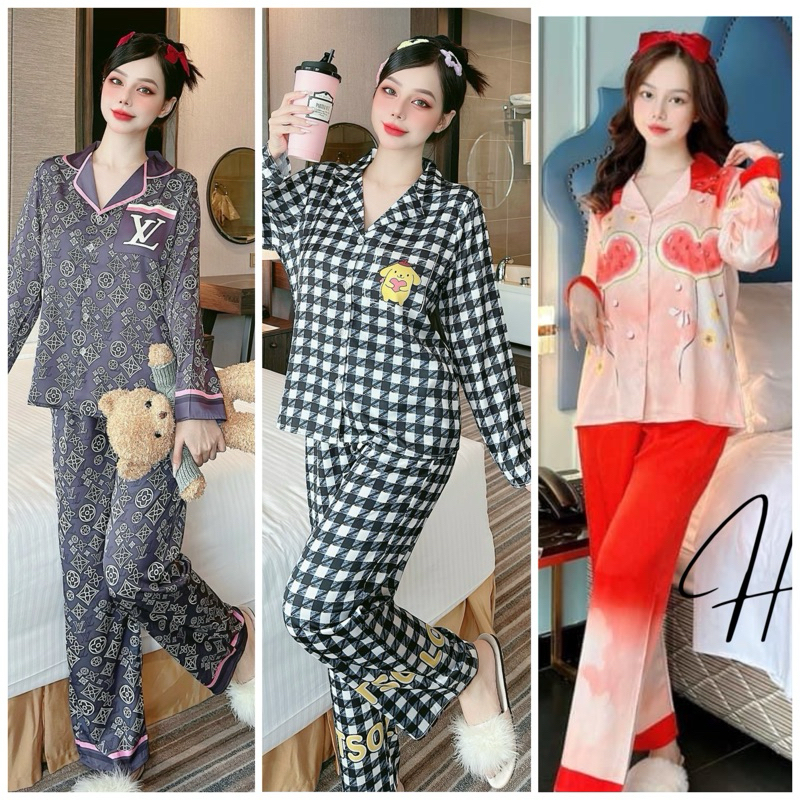 Đồ bộ pijama lụa TK 2CE tay dài