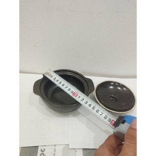 Nồi đất đỉnh cạn 5 inch nắp đất ( dùng kho quẹt - 250ml)