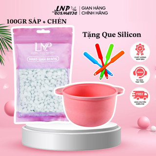 Combo sáp wax lông và chén silicone [ FREESHIP ] tặng kèm 1 que silicone giúp tẩy lông nách , râu , bikini , tay chân