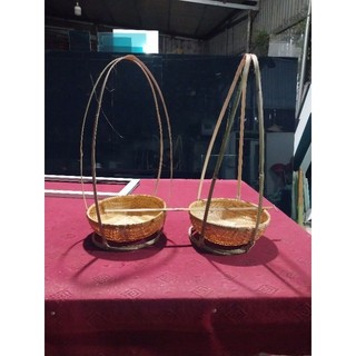 Quang gánh tre 70cm thúng 30cm trang trí