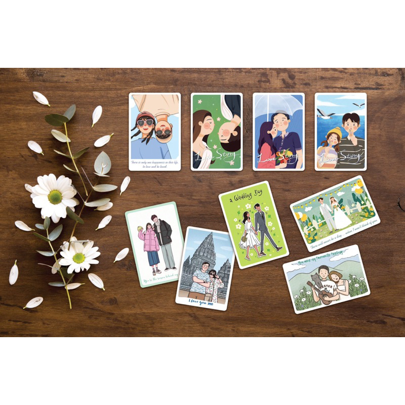 Thiệp cặp đôi (couple) đáng yêu (đi đơn tối thiểu 20 thiệp ạ)