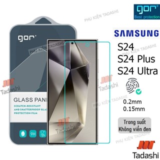 Kính Cường Lực Gor Samsung S24 Ultra/ S24/ S24 FE, Samsung S24 Plus S25 Trong Suốt Full Màn Chống bám vân tay - Hãng Gor