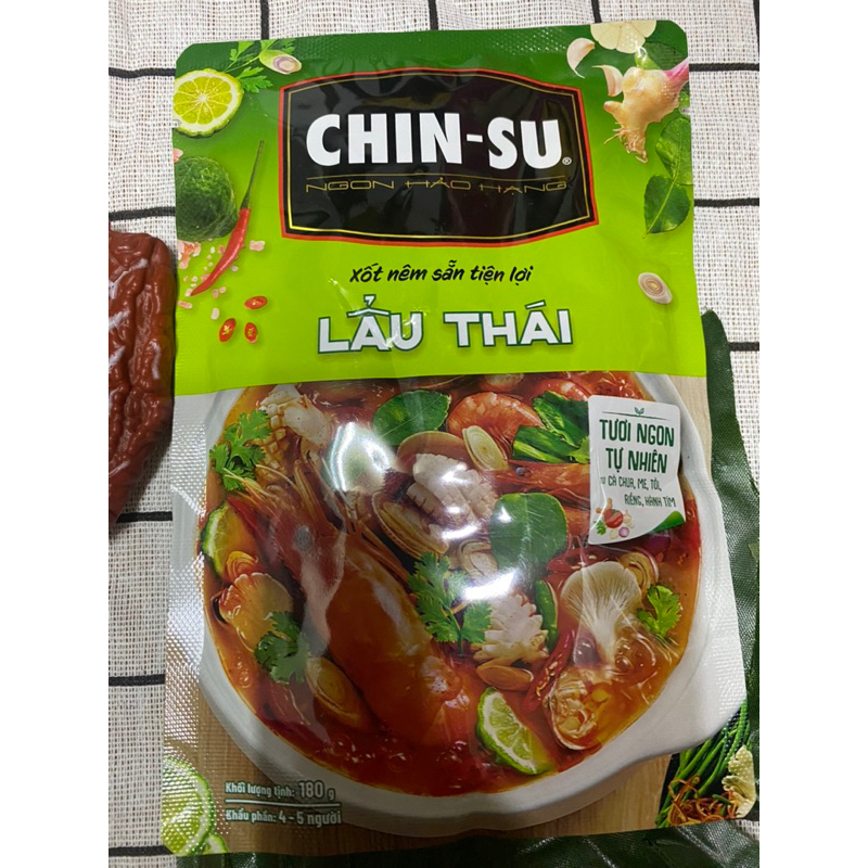 XỐT LẨU THÁI CHINSU [ XỐT NÊM SẴN TIỆN LỢI] -80G ( Khẩu Phần 4-5 người)