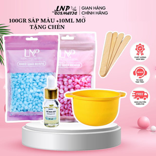 Combo 100gr sáp wax lông nách cao cấp, tặng chén silicon nấu sáp wax các vùng lông nách tay chân, triệt râu ria mép,râu