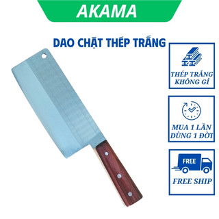Dao chặt gà - Dao nhà bếp, thép trắng không gỉ, cán gỗ dài 33cm