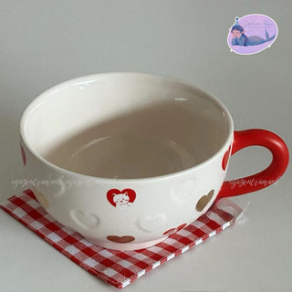 Starbucks cốc sứ 414ml hearts and cats mug