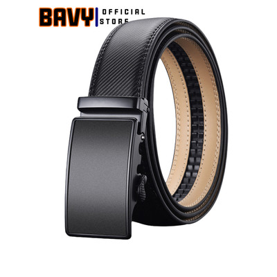 Dây lưng nam cao cấp thời trang Ba Vy FASHION khóa tự động thiết kế basic màu đen nhám TL07B