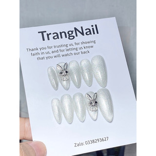 Nailbox thiết kế Huyền Trang đính charm thỏ