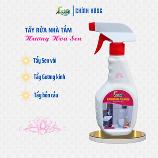 Tẩy cặn canxi nhà tắm Faster: Tẩy kính, vòi Inox, bồn cầu, gạch men, kính nhà tắm - Hương sen 500ml