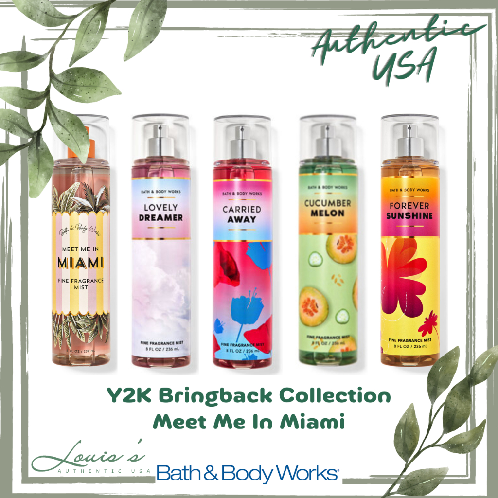 [ Mini ] Body mist MEET MIAMI | LOVELY DREAMER | CARRIED AWAY | CUCUMBER MELON SUNSHINE - Xịt thơm B