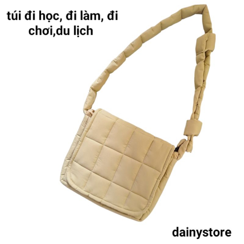 Túi đeo chéo chần bông MỘT NẮP dainystore