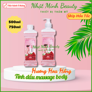 Tinh dầu massage body hương hoa hồng 500ml