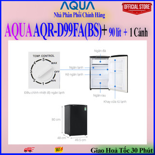 Tủ lạnh aqua 90 lít aqr-d99fa, bảo hành chính hãng 24 tháng.