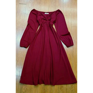 Đầm len đỏ đô sz M