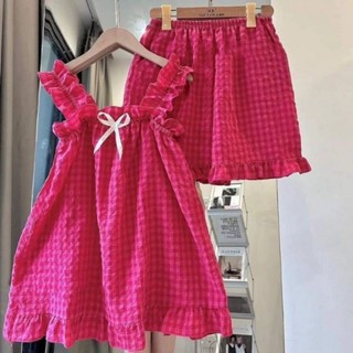 Sét bộ đùi pyjama kẻ 2 dây bảng to