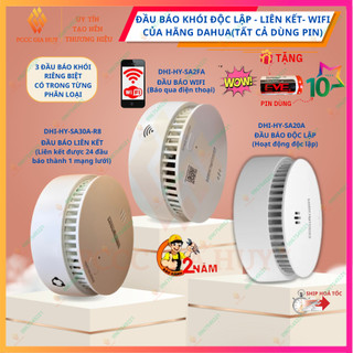 Cảm biến khói độc lập, đầu báo khói dùng pin kết nối wifi , độ chính xác cao, tuổi thọ pin 10 năm.