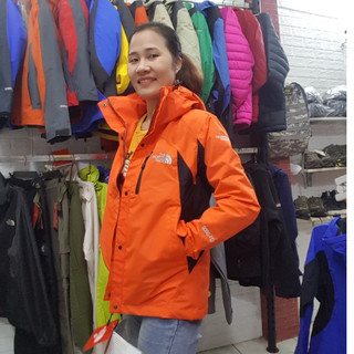 ÁO KHOÁC NAM NỮ TNF 2 LỚP THU-ĐÔNG MÀU CAM
