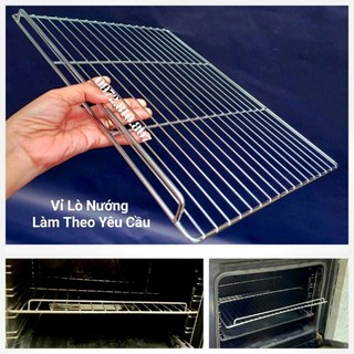 Vỉ Lò Nướng Có Gờ tiện kéo vỉ ra vô. Vỉ inox 304 đặt theo quy cách