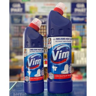 Nước tẩy bồn cầu vim diệt khuẩn xanh biển chai 500ml, 880ml