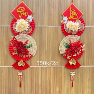 Sét quạt dài trang trí. Decor  tết