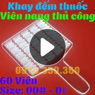 Khay đếm viên thuốc, khay đếm viên nang thủ công 60 viên