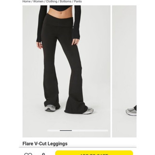 Quần legging nữ ống loe cap cao f21 thun PC gen dày dặn 4 chiều co giản tốt vnxk