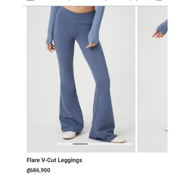 Quần legging nữ ống loe cap cao f21 thun PC gen dày dặn 4 chiều co giản tốt vnxk
