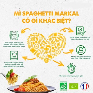 Mì spaghetti hữu cơ Markal 500g